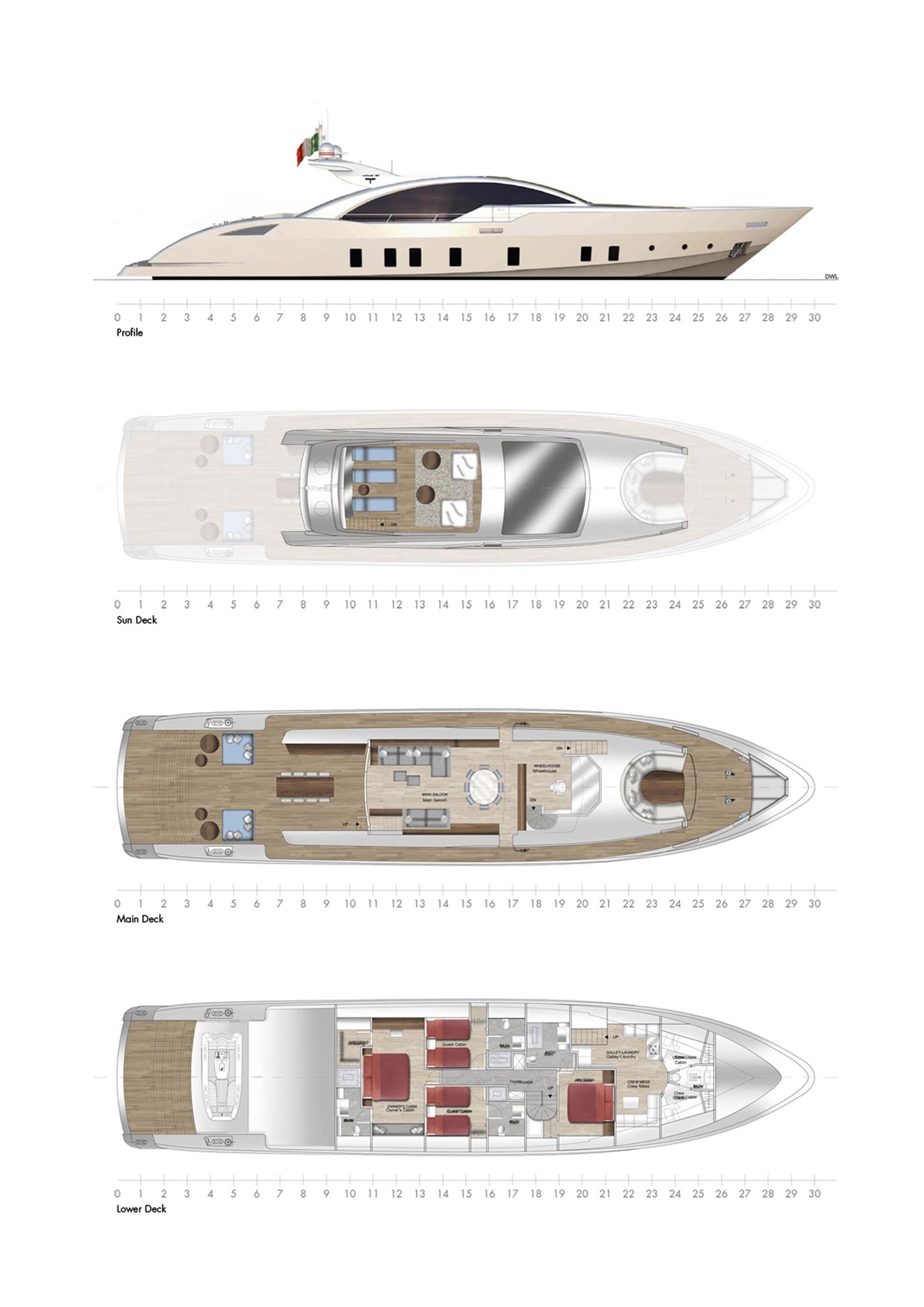 Tecnomar Velvet 100 - Deck View Tecnomar Velvet 100 - Deck View