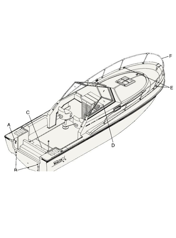 Boston Whaler 22 Revenge - Deck View Boston Whaler 22 Revenge - Deck View