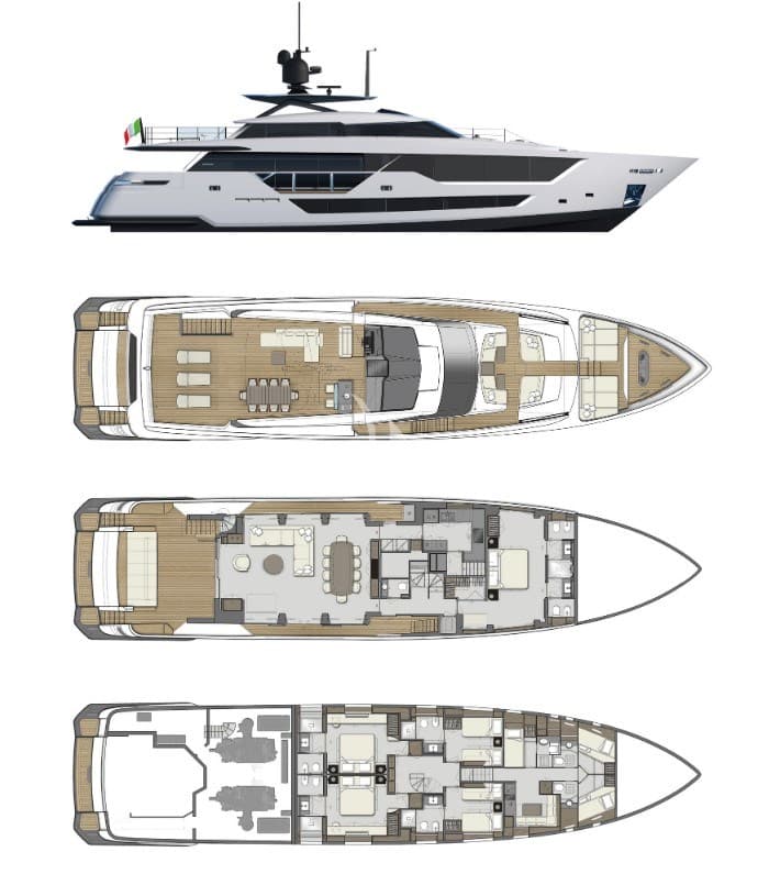 Ferretti Yachts Custom Line 106 - Deck View Ferretti Yachts Custom Line 106 - Deck View