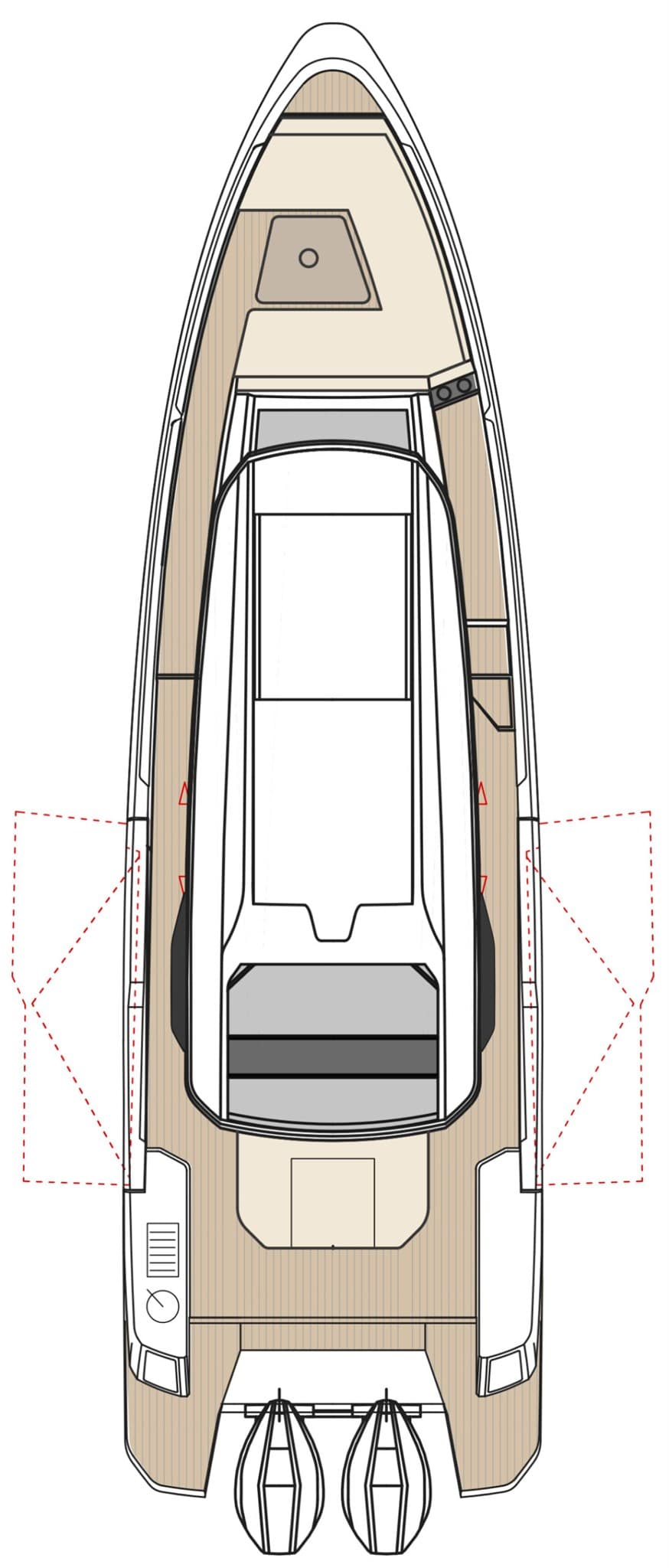 Saxdor 340 Gtwa - Deck View Saxdor 340 Gtwa - Deck View