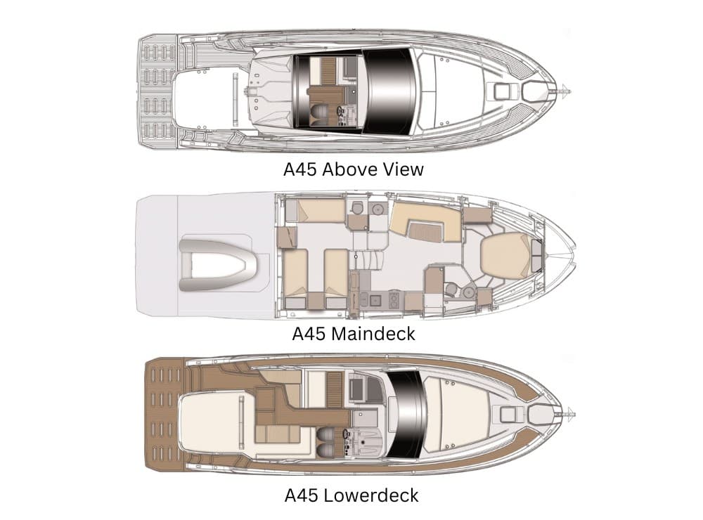 Azimut Atlantis 45 - Deck View Azimut Atlantis 45 - Deck View