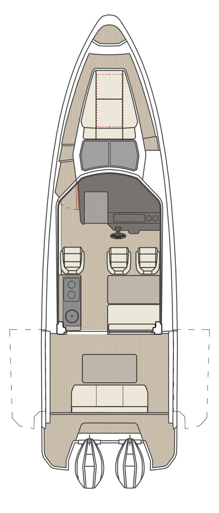 Saxdor 320 Gtc - Deck View Saxdor 320 Gtc - Deck View