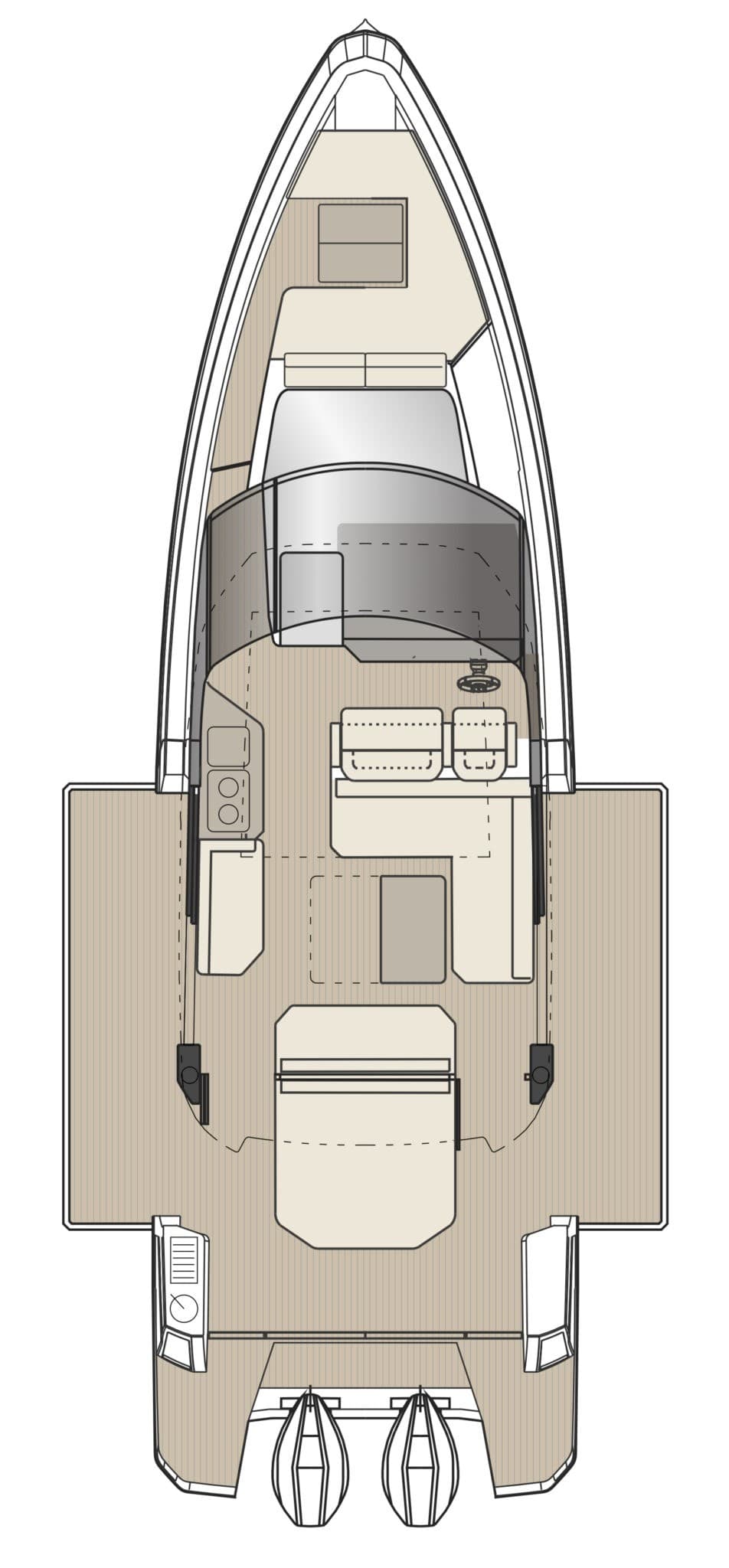 Saxdor 400 Gtc - Deck View Saxdor 400 Gtc - Deck View