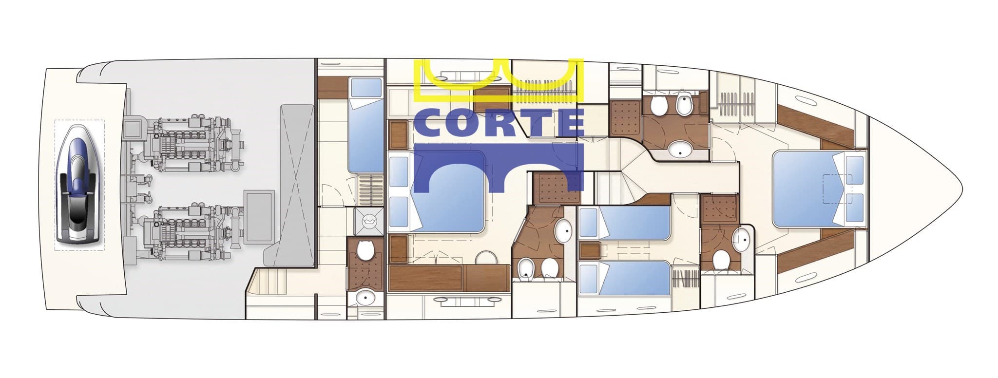 Ferretti Yachts 630 - Interior View Ferretti Yachts 630 - Interior View