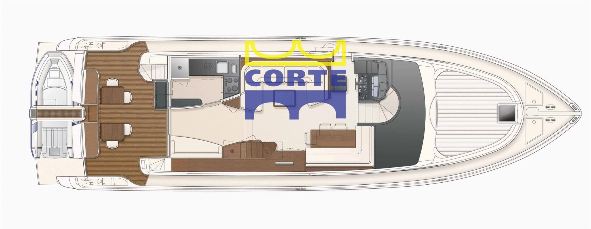 Ferretti Yachts 630 - Deck View Ferretti Yachts 630 - Deck View