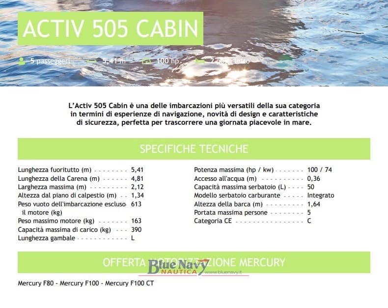 Quicksilver 505 Cabin - Detail View 1 Quicksilver 505 Cabin - Detail View 1