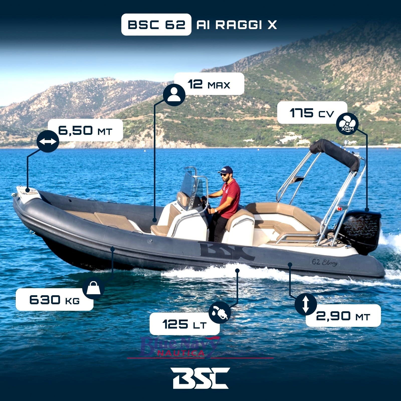 BSC 62 (6,5mt F.T.) Gommone Nuovo gebraucht - Detail 3