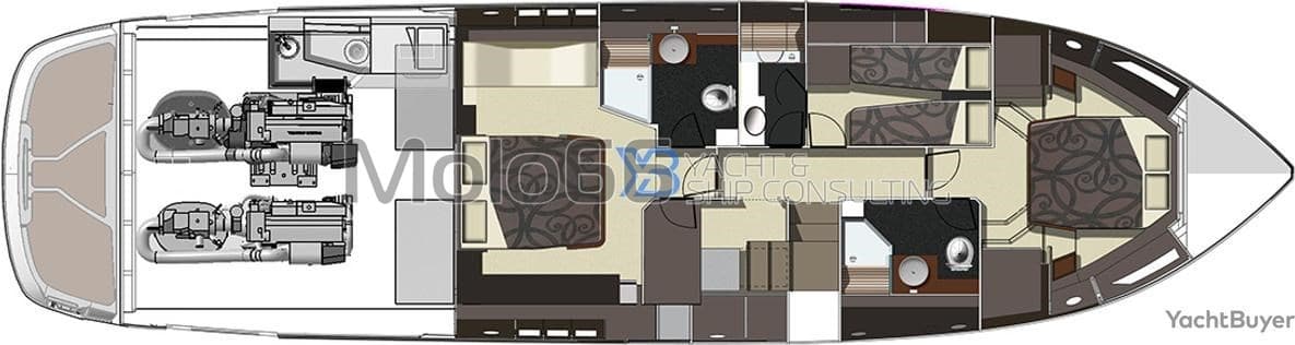 Cranchi Sixty Ht - Interior View Cranchi Sixty Ht - Interior View