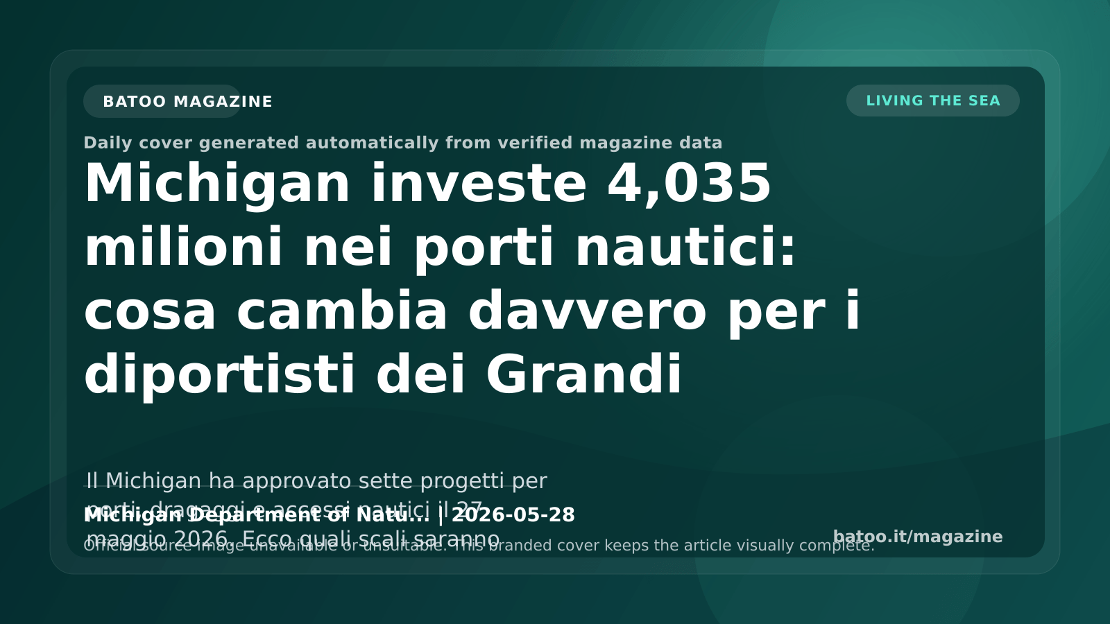 Michigan investe 4,035 milioni nei porti nautici: cosa cambia davvero per i diportisti dei Grandi Laghi