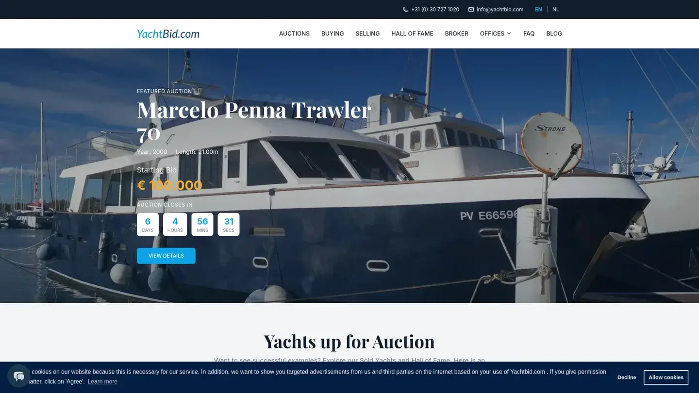 Seafinn 80 Anya at auction, beyond the €200,000 opening bid