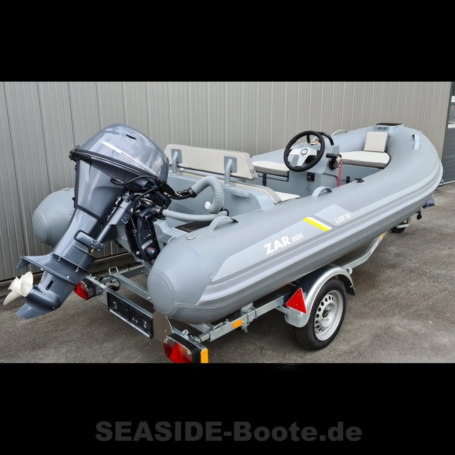 ZAR Mini Lux 13 GREYLINE, Länge 3.90m + Yamaha 15PS (Führerscheinfrei) neu - Foto 1